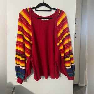Colorful knit We The Free top